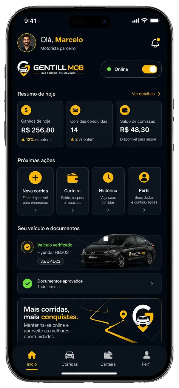 Tela inicial do Gentill Drive